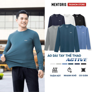 Áo thun dài tay nam thể thao Mentois, chất vải thun cao cấp co giãn thâm hút cực tốt MDT01