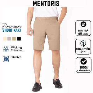 Quần Short Kaki Nam MENTORIS, Chất Vải Mềm Mại, Thoải Mái Vận Động, MKS201R