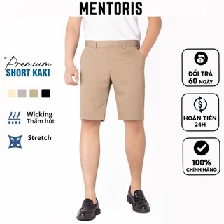 Quần Short Kaki Nam MENTORIS, Chất Vải Mềm Mại, Thoải Mái Vận Động, MKS201R