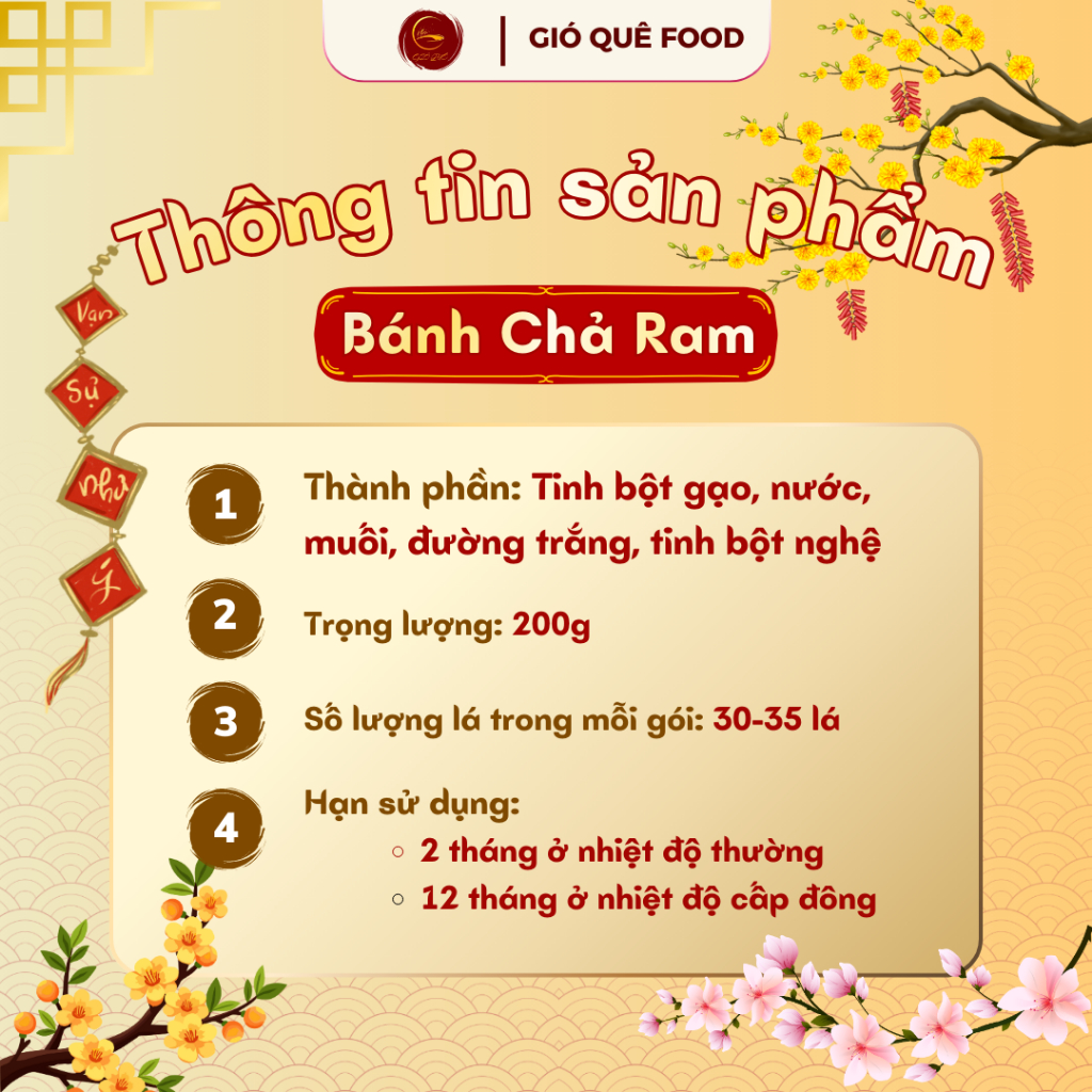BÁNH CHẢ RAM GIÓ QUÊ - BÁNH CUỐN NEM - DẺO DAI, VÀNG GIÒN, AN TOÀN VỆ SINH THỰC PHẨM