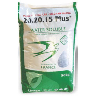 (1kg) Phân Bón NPK 20-20-15 tháp cao Xanh Lá Tan Nhanh Cho Rau Màu, Hoa Cây Cảnh Đâm Chồi, Xanh Lá, Tạo Hoa, Nuôi Trái
