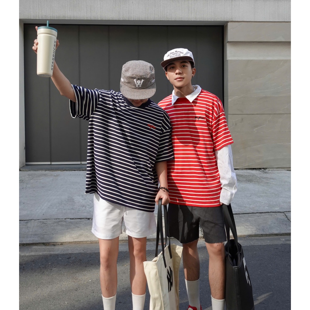 Áo Thun Boxy Kẻ Sọc stripped tee chất vải thun cotton dày dặn, áo form rộng, năng động, dễ phối đồ unisex nam nữ