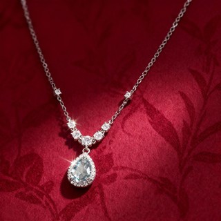 DÂY CHUYỀN GIỌT NƯỚC LẤP LÁNH - Vòng Cổ Nữ Thanh Lịch, Đính Đá Zirconia, Mạ Bạc Cao Cấp, Quà Tặng Ý Nghĩa
