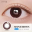Kính áp tròng khoá ẩm 8H 1 Ngày Màu Nâu Đỏ CARASE, Lens cận MAPLE BROWN