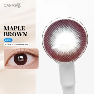 Kính áp tròng khoá ẩm 8H 1 Ngày Màu Nâu Đỏ CARASE, Lens cận MAPLE BROWN