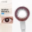 Kính áp tròng khoá ẩm 8H 1 Ngày Màu Nâu Đỏ CARASE, Lens cận MAPLE BROWN