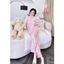 Tay ngắn quần dài cổ Y phom áo baby doll lụa latin mềm nhẹ mát