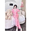 Tay ngắn quần dài cổ Y phom áo baby doll lụa latin mềm nhẹ mát
