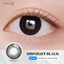 Kính áp tròng khoá ẩm 8H 1 Ngày Màu Đen Thuần CARASE, Lens cận MIDNIGHT BLACK