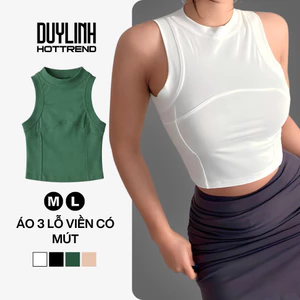 Áo croptop borip cotton ôm body có mút ngực dáng thể thao 2 size M L – Duy Linh Hottrend
