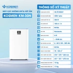 Máy Hút Ẩm Dân Dụng Kosmen KM- 12L/20L/25L/30L/60L/Ngày, Vận Hành Êm Ái, Có Wifi & Sấy Quần Áo - Bảo Hành 2 Năm — ảnh 4