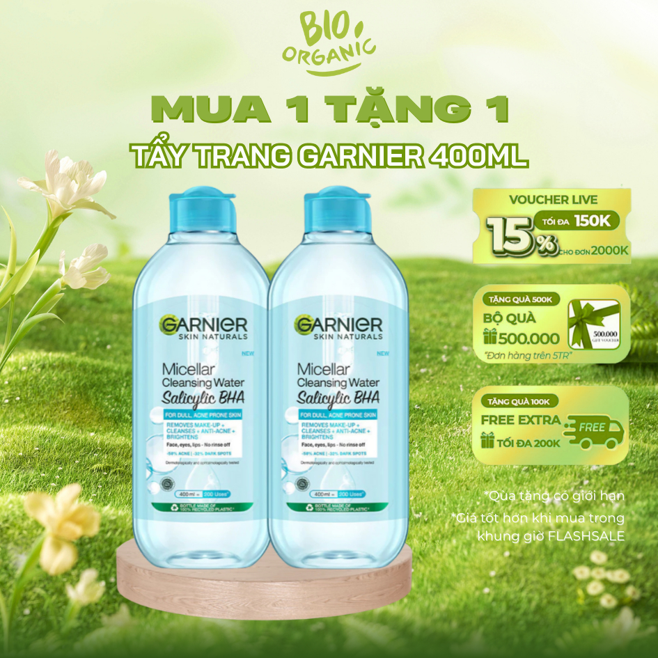 Tẩy Trang Garnier Salicylic BHA - Hình ảnh thực tế