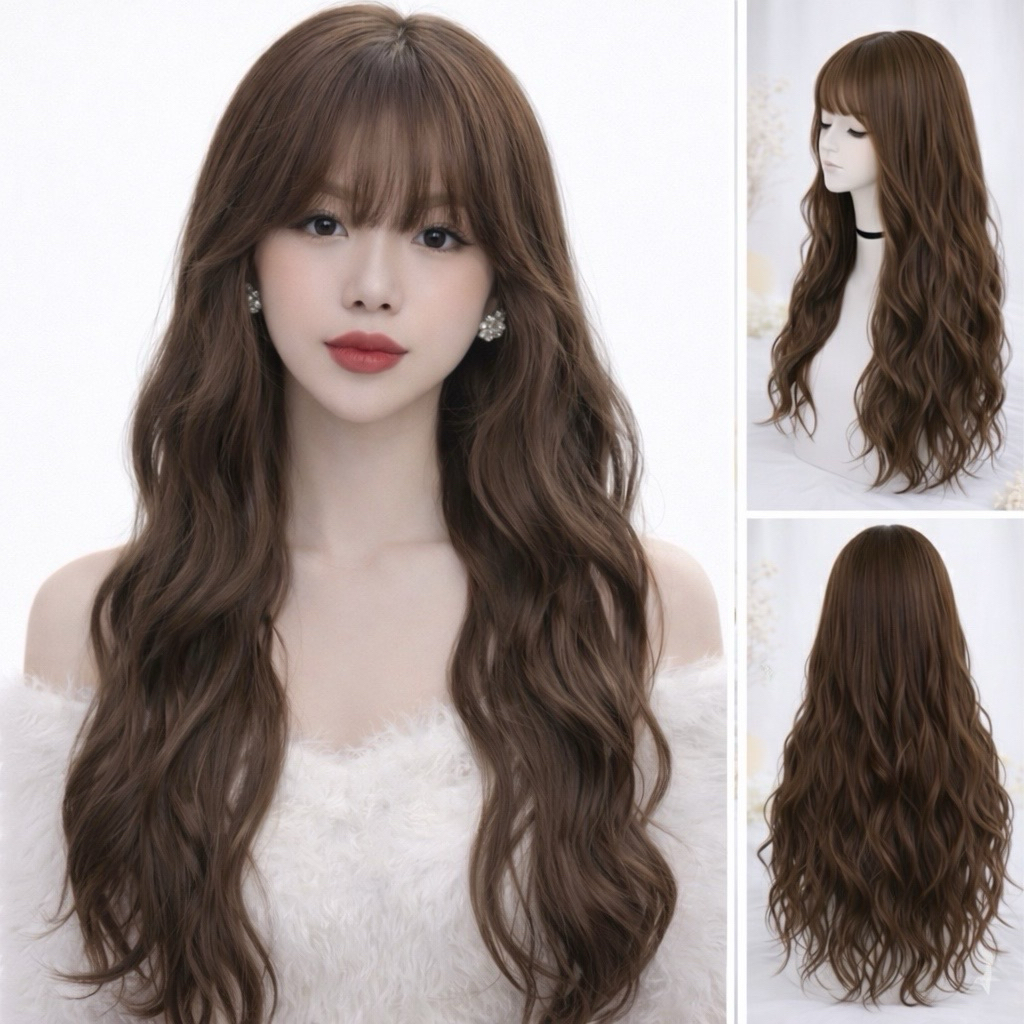 Tóc giả nguyên đầu nữ có da đầu – nhiều kiểu tóc bộ đẹp hot trend, chọn mẫu trong phân loại