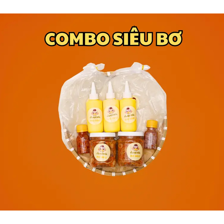 (Combo Siêu Bơ) Bánh Tráng Phơi Sương, Muối Tép Và Bơ (3 Chai Bơ + 2 Tép Hành Phi + Sốt Tắc, Ớt Rim)