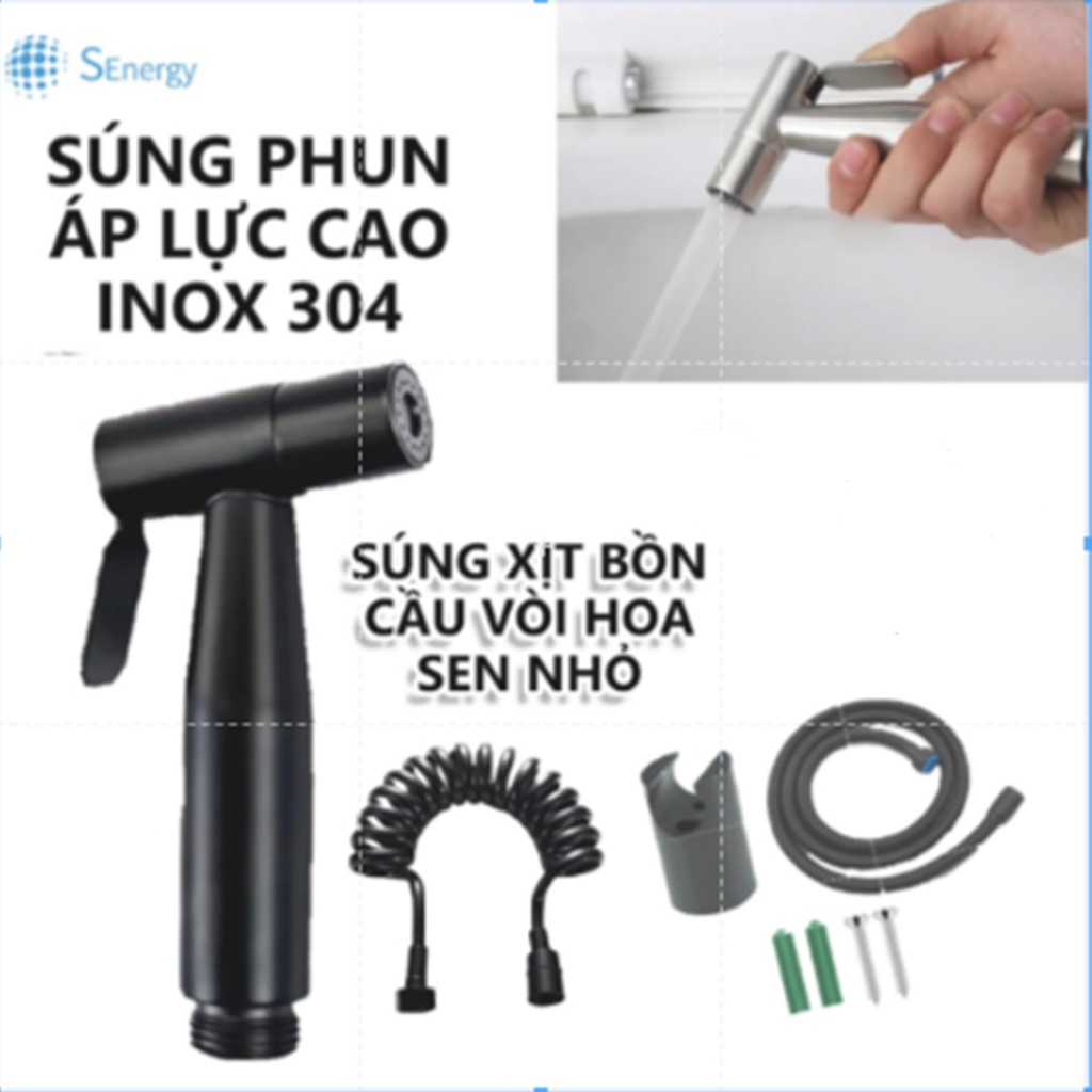Xịt vệ sinh inox 304, bộ xịt vệ sinh, xịt rửa bồn cầu inox 304 cao cấp