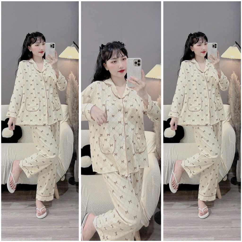 Bộ bầu -bộ sau sinh-BỘ ĐŨI LANH DÀI PIZAMA HÌNH- nhiều hình, tiện lợi