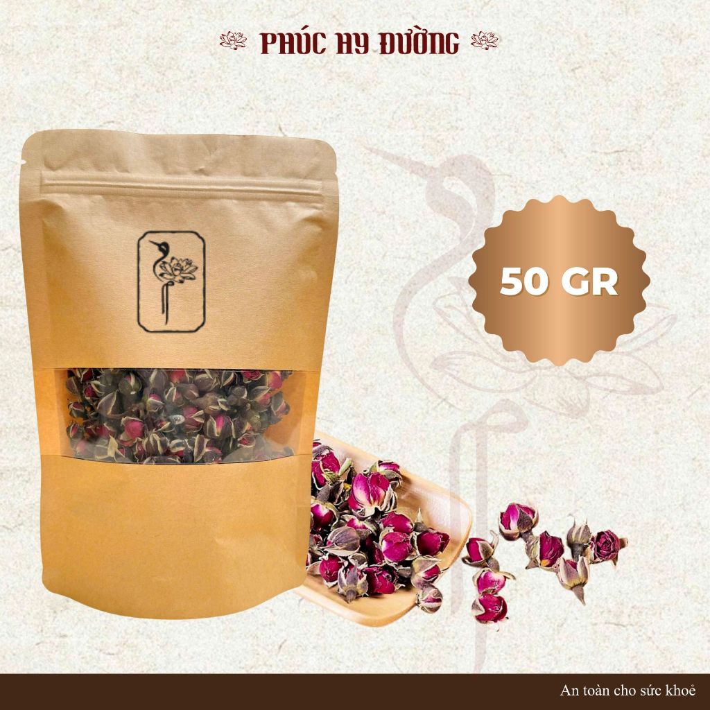 Nụ hồng sấy khô nguyên bông dùng pha trà dưỡng nhan, hỗ trợ thanh nhiệt, giảm stress, dùng làm bánh