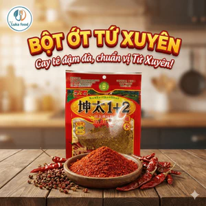 Bột Ớt Tứ Xuyên Kuntai 100g - Gia Vị Tê Cay 1+2 Chấm Đồ Nướng, Lẩu Haidilao,Ướp Thịt Nướng Chuẩn Vị Luka Food