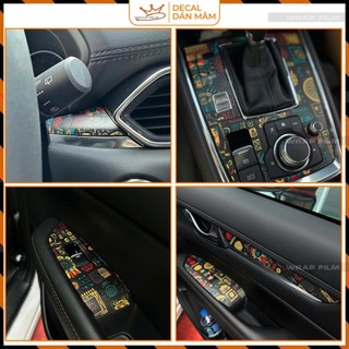 Decal Dán Nội Thất Mazda CX-8 – In 3 Lớp Mực Dầu | Cắt Chuẩn Form | dễ tháo và không để lại keo