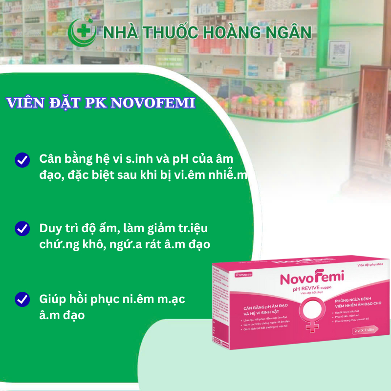 [Hộp 14 Viên] Viên Đặt PK NovoFemi Màu Hồng, Tím, Xanh Giúp Giảm Ngứa ...