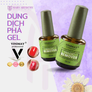 Dung Dịch Phá Gel, Phá Bột Đắp Nhanh Chóng Không Cần Dũa Vinimay Magic Remover Chính Hãng 15ml