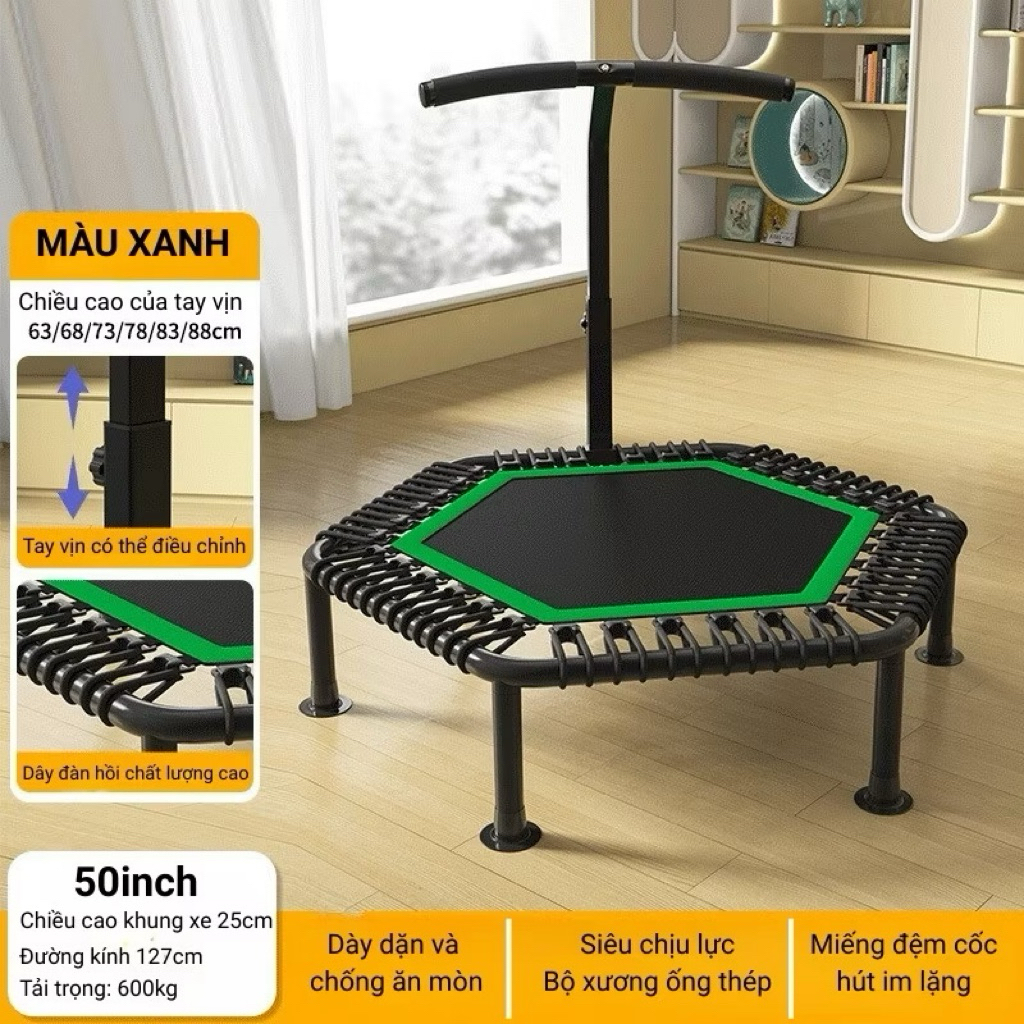 Bạt nhún Trampoline 50 inch , bạt nhún tập thể dục, thảm nhún tập thể dục