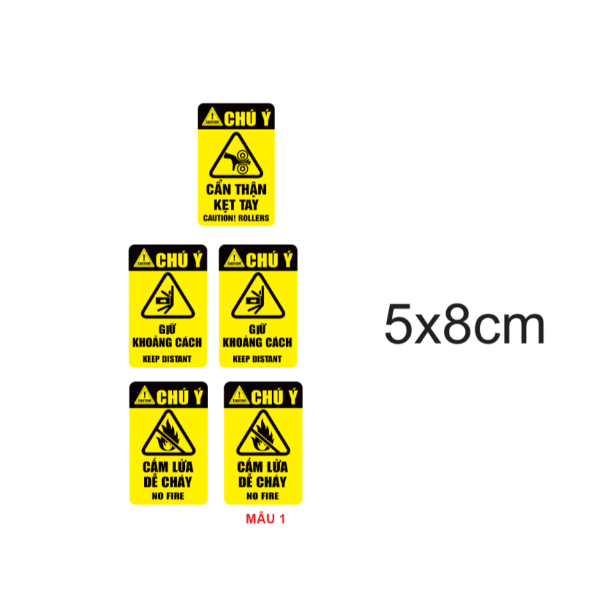 TEM dán MÁY CUỐN RƠM và 5 tem cảnh báo PT-CR57.1 Decal cao cấp chống nước.