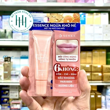 Mặt Nạ Ngủ Môi SenKa, Tinh Chất Dưỡng Môi, Dưỡng Ẩm Môi, Ban Đêm Senka Perfect Aqua Lip Essence 10G