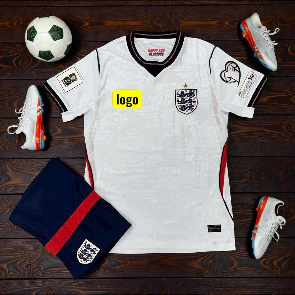 ✅[Free Ship]✅Bộ Quần Áo Bóng Đá/ Đá Banh Đội Tuyển Anh WC 2026 ( In Sẵn ) - Vải Poly Cao Cấp