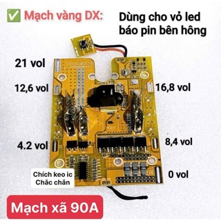 Mạch 5s120a -90a led sườn chân pin m21 dùng cho vỏ pin liion 18650 loại vỏ led sườn.