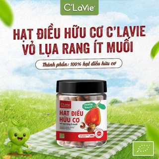 Hạt điều hữu cơ vỏ lụa rang ít muối C'LaVie 200g - Natural Market