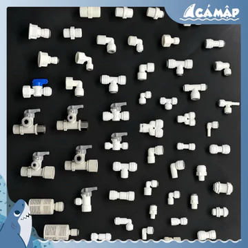 Co cút nối nhanh, van khoá, chia nước, co ren phi 6mm Phi 10mm dùng trong máy lọc nước RO | Cá Mập Aqua