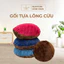 Gối tựa lưng sofa đệm ngồi vải lông cừu, nhồi bông Lasante cao cấp, mềm mại, êm ái