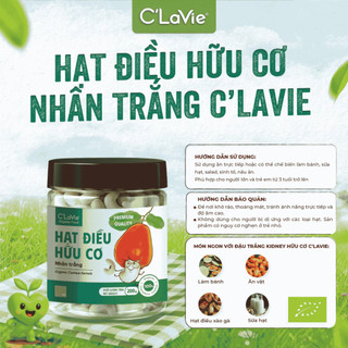 Hạt điều hữu cơ nhân trắng C'LaVie 200g - Natural Market