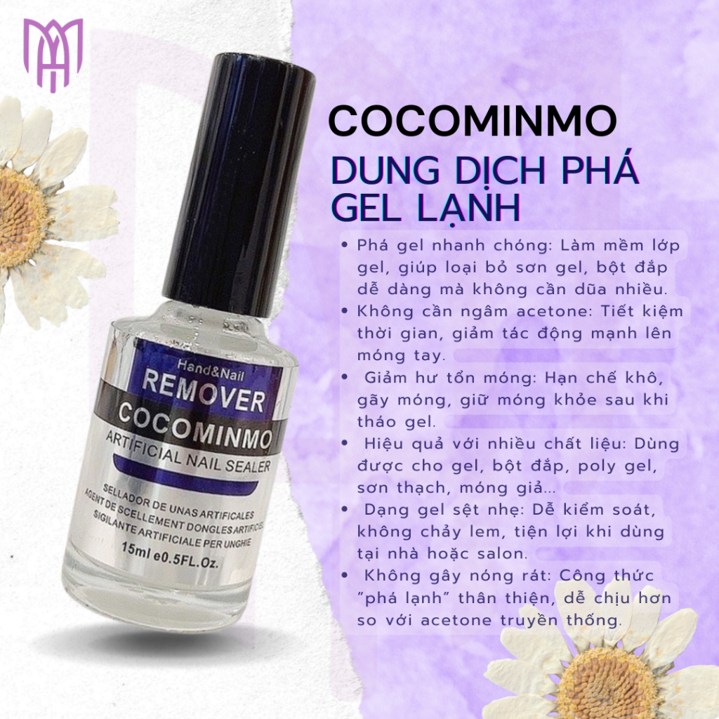Dung Dịch Phá Gel, Phá Bột Đắp, Tẩy Gel Nhanh Chóng Không Ủ, Dưỡng Móng Vitamin Chính Hãng 15ml-50ml