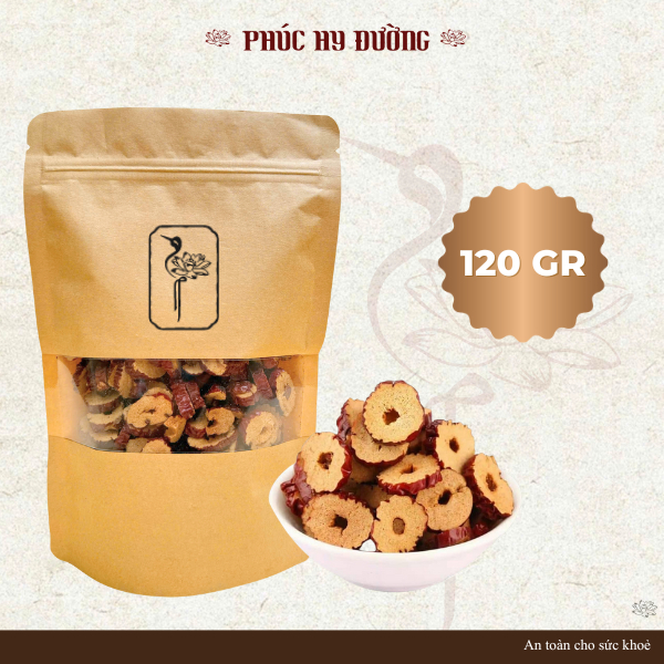 Táo đỏ cắt lát sấy khô dùng pha trà, chưng yến, nấu chè dưỡng nhan, bồ bổ cơ thể - 120GGram