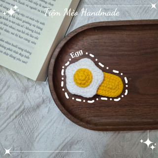 [Ảnh Thật +Sẵn hàng] Kẹp Tóc Trứng Len Handmade