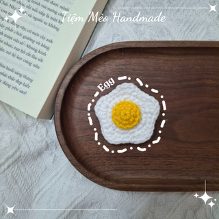 [Ảnh Thật +Sẵn hàng] Kẹp Tóc Trứng Len Handmade