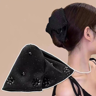 Kẹp Tóc Cá Mập Hình Tam Giác Vỏ Sò Tinh Tế, Thanh Lịch Lấp Lánh Sang Trọng Phụ Kiện Tóc