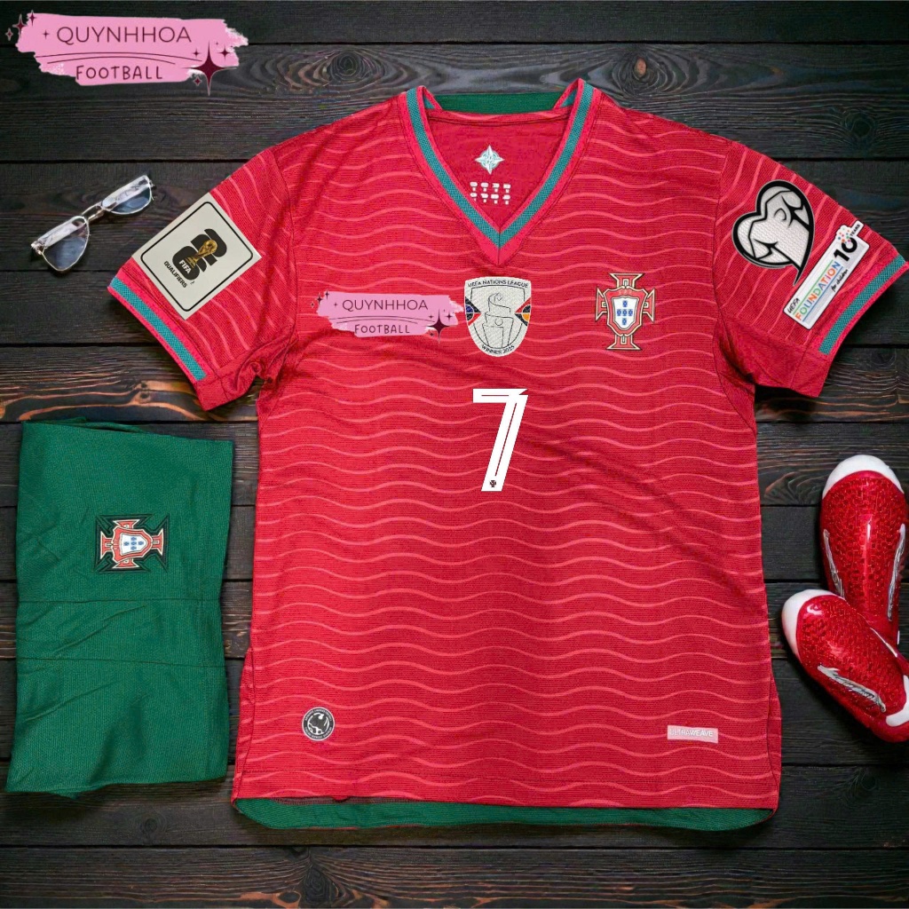 in tên số - Bộ Quần Áo Bóng Đá Đội Tuyển Bồ Đào Nha Sân Nhà WC 2026 - Vải Polyester Thái Cao Cấp