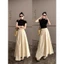 Set áo đen bozip mix quần suông dáng dài be che khuyết điểm siêu xinh Hoadanbistore, Set Đồ Bộ