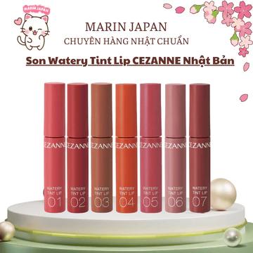 [Chính hãng Nhật Bản] Son tint dưỡng môi CEZANNE Watery Tint Lip – bóng nhẹ, lên màu tự nhiên, lâu trôi, không khô môi