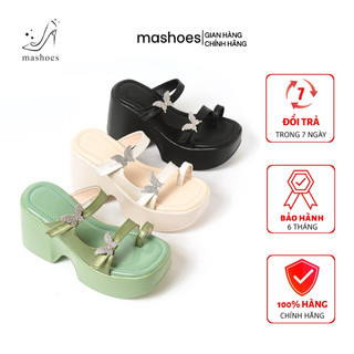 DÉP XUỒNG NỮ 9P QUAI PHỐI KHÓA XOÀN LỤA LÀ GẤM  CAO CẤP mashoes D4800
