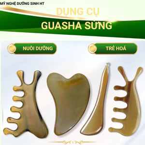 Dụng cụ massage măt, cổ vai gáy bằng sừng giúp nâng cơ chống lão hóa da -MỸ NGHỆ DƯỠNG SINH HT