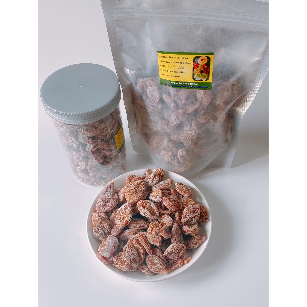 1Kg Xí Muội Mơ thịt Không hạt (gồm 2 Hộp 500g)