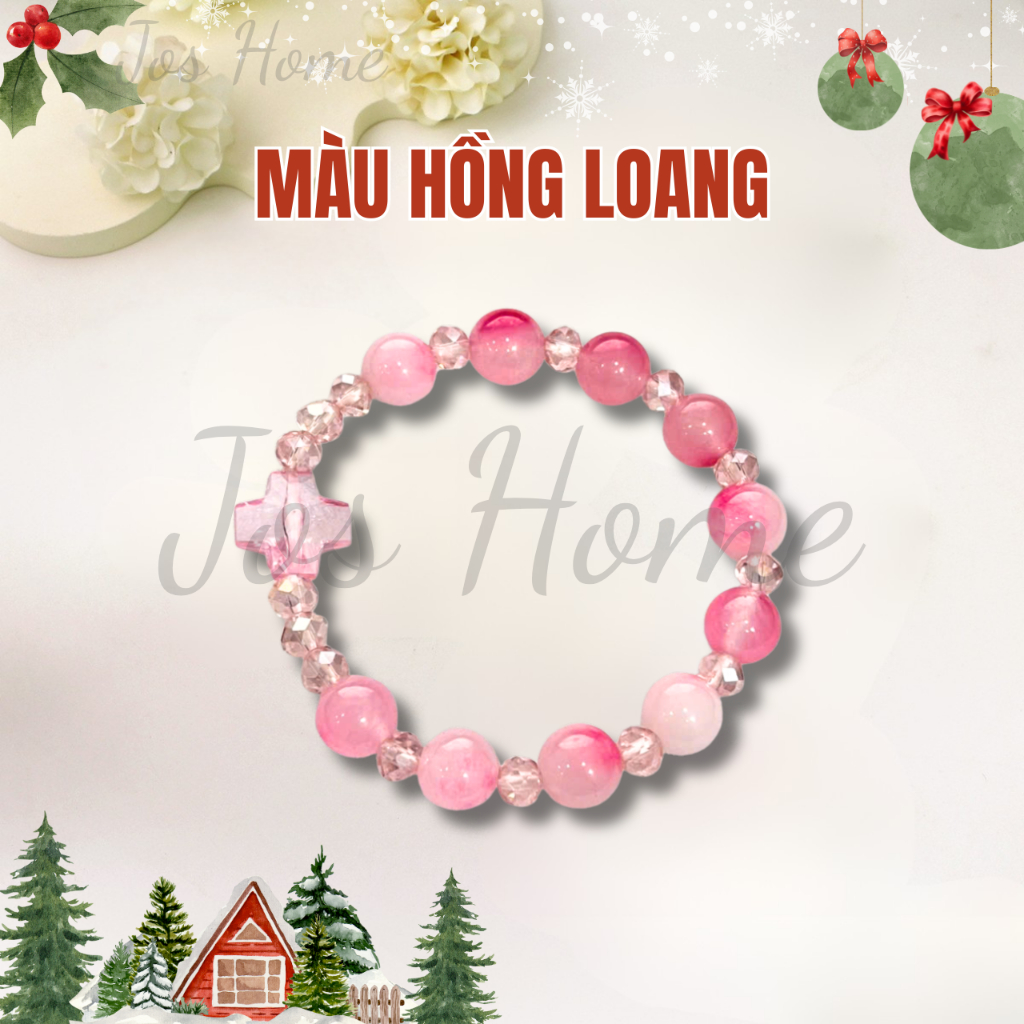 Vòng Tay Công Giáo Đá Tự Nhiên 10mm Phối Pha Lê. Đủ Màu Xinh Quà Tặng Ý Nghĩa