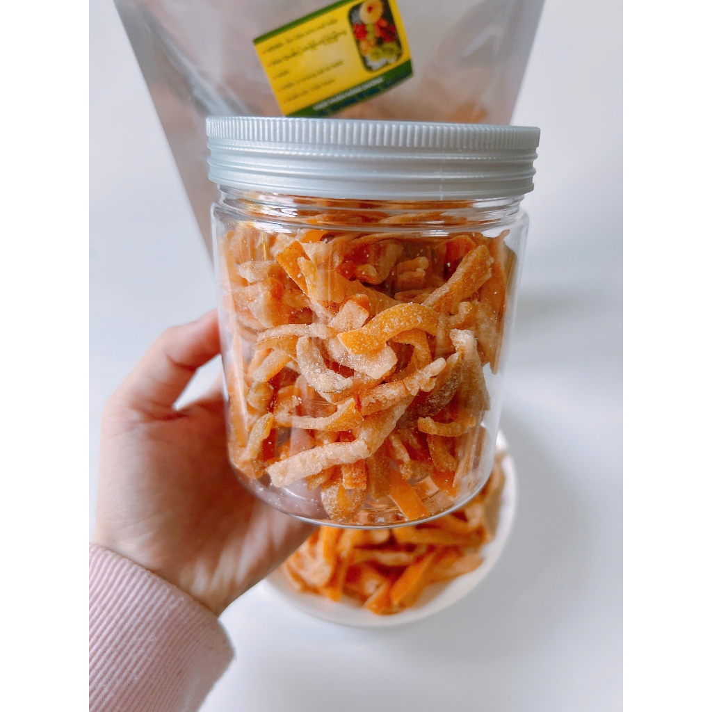 Mứt Trần Bì (Mứt Vỏ Cam) Ngon, Mới đóng Hộp 500g
