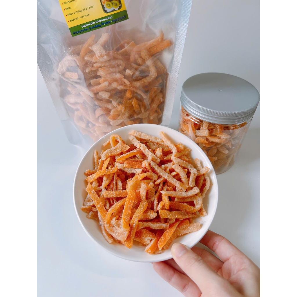 Mứt Trần Bì (Mứt Vỏ Cam) Ngon, Mới đóng Hộp 500g