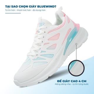 [TĂNG SIZE] Giày Thể Thao Nữ BLUEWIND Đế Cao 4cm Êm Mềm, Dáng Basic Dễ Phối Đồ 68377