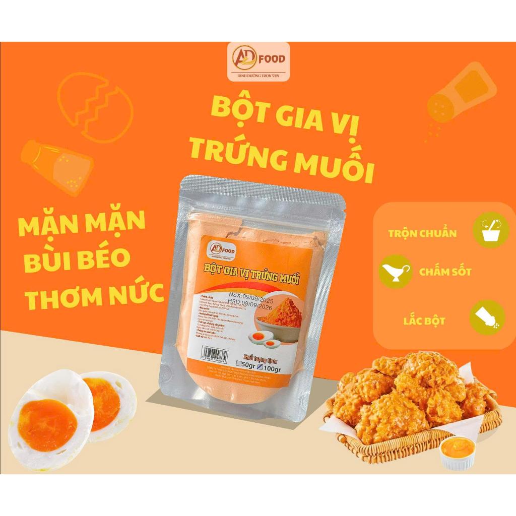 COMBO 5 Gói 100g Bột gia vị trải nghiệm dùng thử - vị Phô mai Supper cheese, vị Trứng muối, vị Bơ tỏi, vị Tomyum, vị BBQ